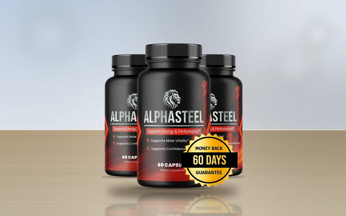 AlphaSteel three-bottle pack on a table