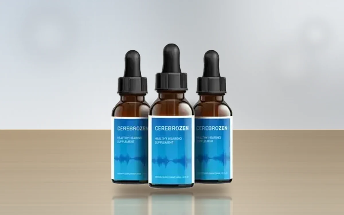 Cerebrozen three-bottle pack on a table