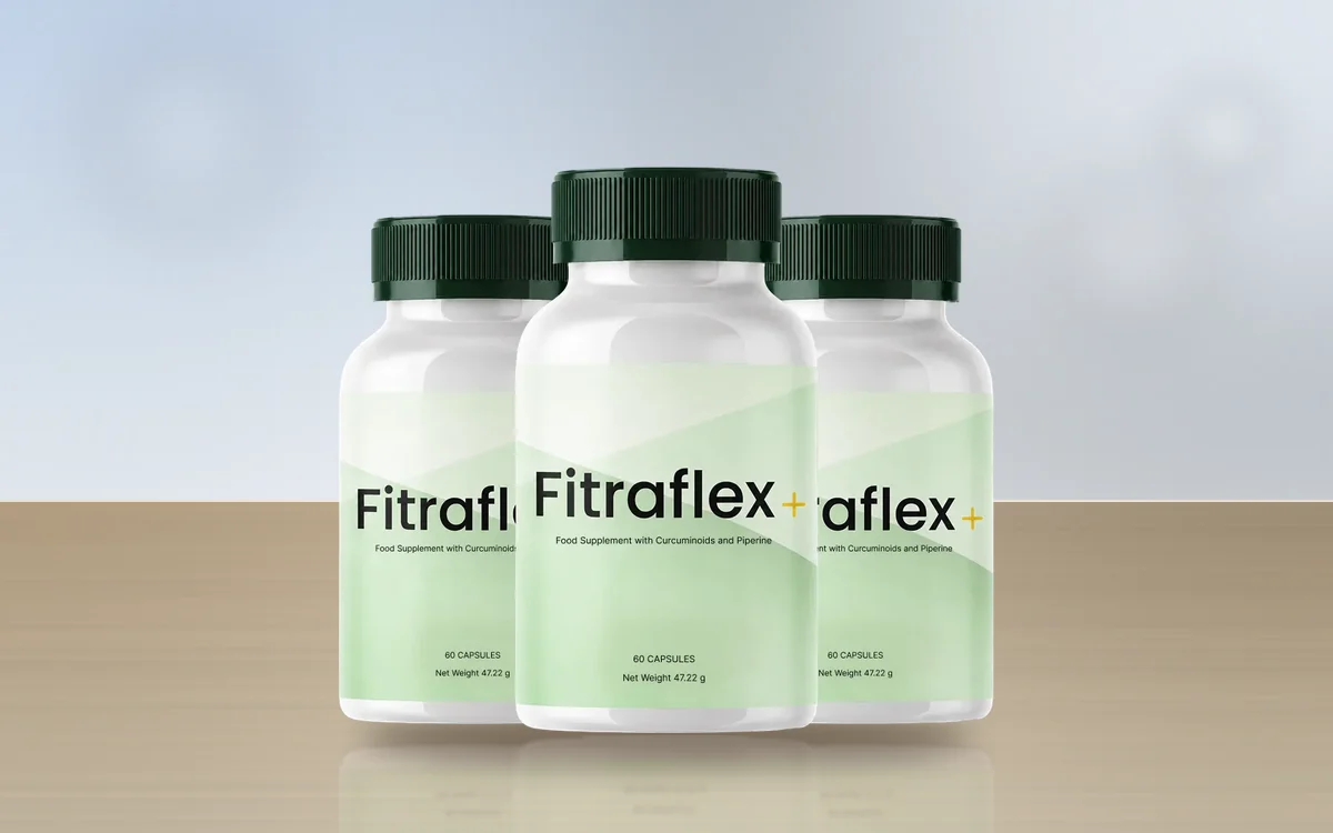 Fitraflex+ three-bottle pack on a table