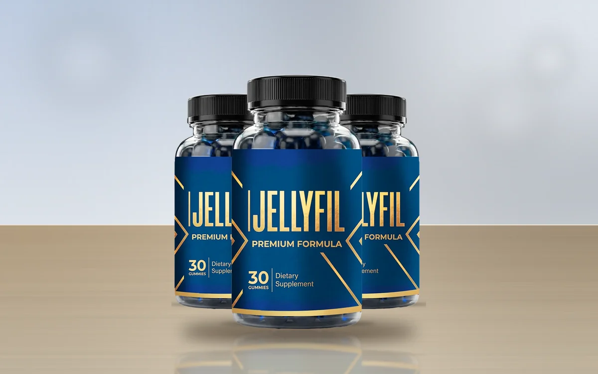 JellyFil three-bottle pack on a table