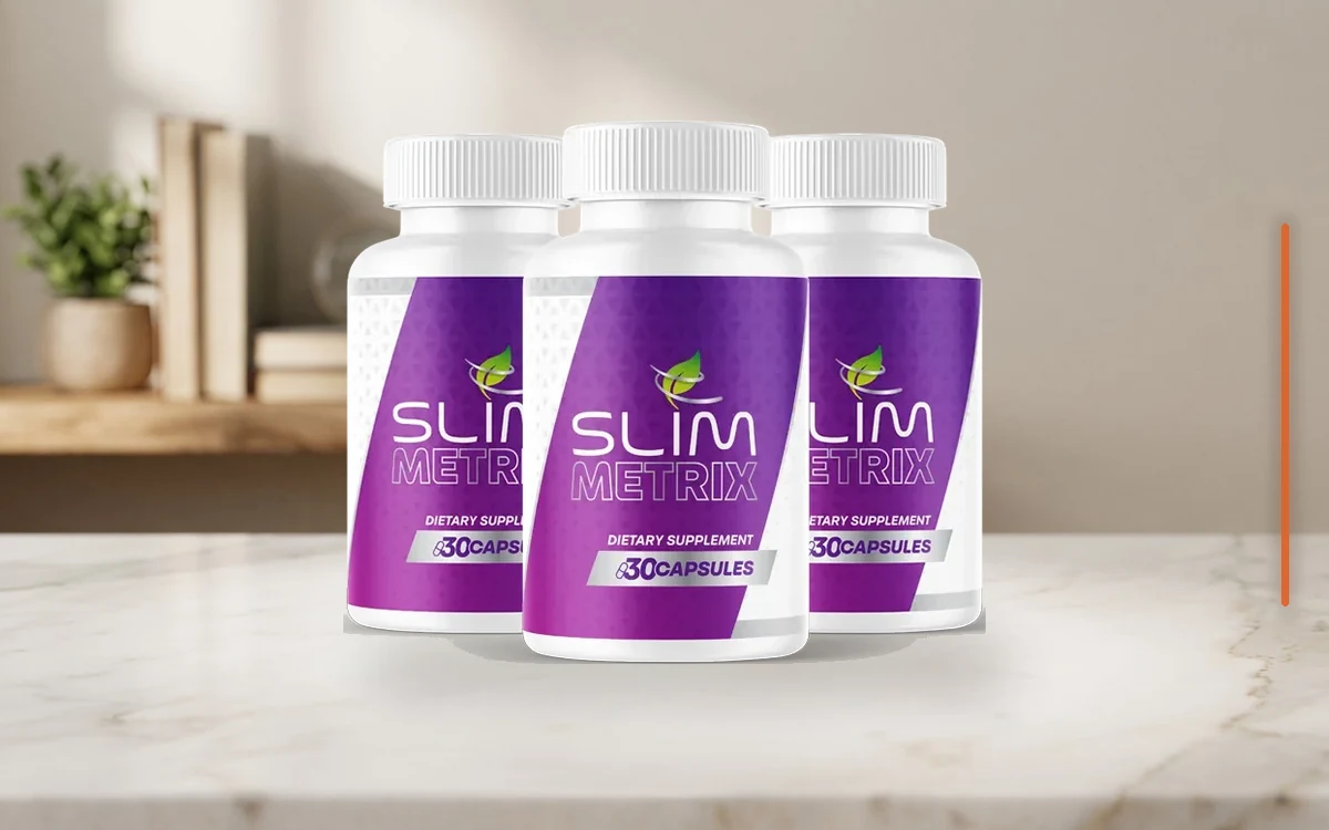 SlimMetrix three-bottle pack on a table