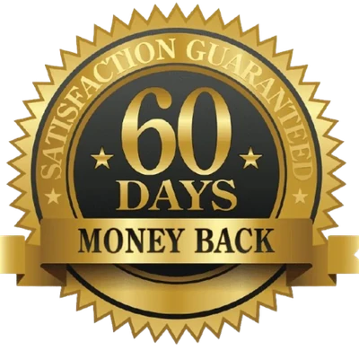 VisiFlora 60-day money back guarantee seal